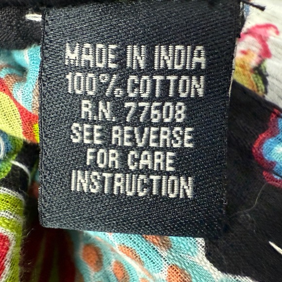 J. Peterman Lady Maharaja's Jacket Size M Kimono Style Floral Mandarin Collar - Picture 10 of 11